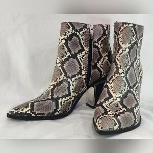 Circus by Sam Edelman Snakeskin Pattern Ankle Boots